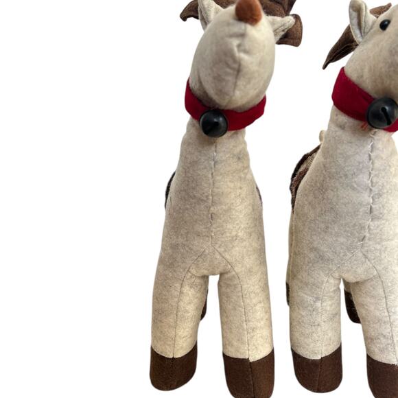 Ellsworth Avenue Weighted Reindeer Plush Decor 15" Tall Set of 3 - Picture 7 of 9
